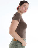 Aine Super Soft Baby Tee in Brown