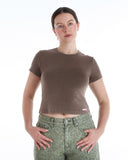 Aine Super Soft Baby Tee in Brown