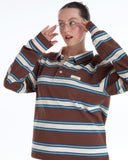 Ciara Polo Top in Classic Brown