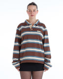 Ciara Polo Top in Classic Brown