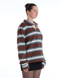 Ciara Polo Top in Classic Brown