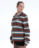 Ciara Polo Top in Classic Brown