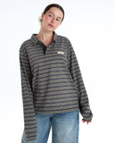 Ciara Polo Top in Vintage Grey