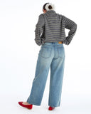 Ciara Polo Top in Vintage Grey