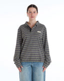 Ciara Polo Top in Vintage Grey