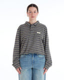 Ciara Polo Top in Vintage Grey