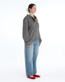 Ciara Polo Top in Vintage Grey