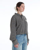 Ciara Polo Top in Vintage Grey