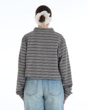 Ciara Polo Top in Vintage Grey