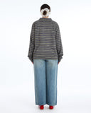 Ciara Polo Top in Vintage Grey