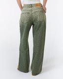 Niamh Low Rise Relaxed Jean in Green Animal Ombre Print