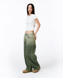 Niamh Low Rise Relaxed Jean in Green Animal Ombre Print