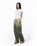 Niamh Low Rise Relaxed Jean in Green Animal Ombre Print