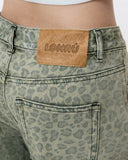 Niamh Low Rise Relaxed Jean in Green Animal Ombre Print