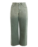 Niamh Low Rise Relaxed Jean in Green Animal Ombre Print